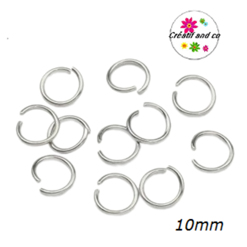 X50 anneaux de jonction ouverts acier inoxydable 10mm