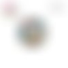 X2 cabochons fleuris 12mm