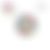 X2 cabochons fleuris 12mm