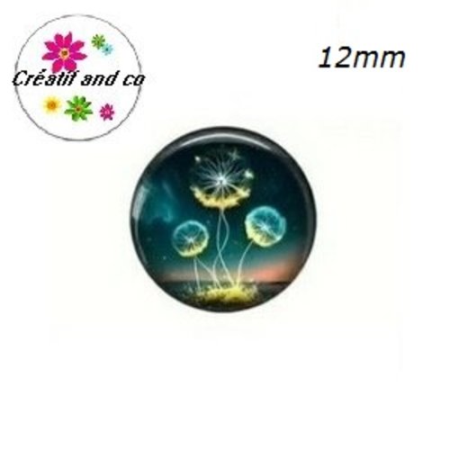 X2 cabochons pissenlit 12mm