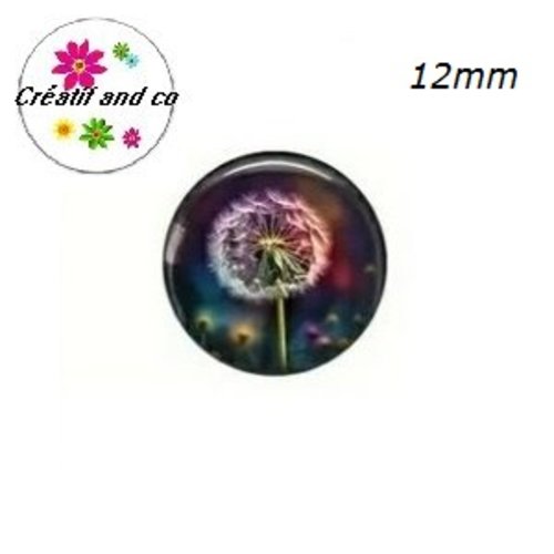 X2 cabochons pissenlit 12mm