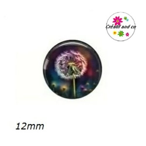 X2 cabochons pissenlit 12mm
