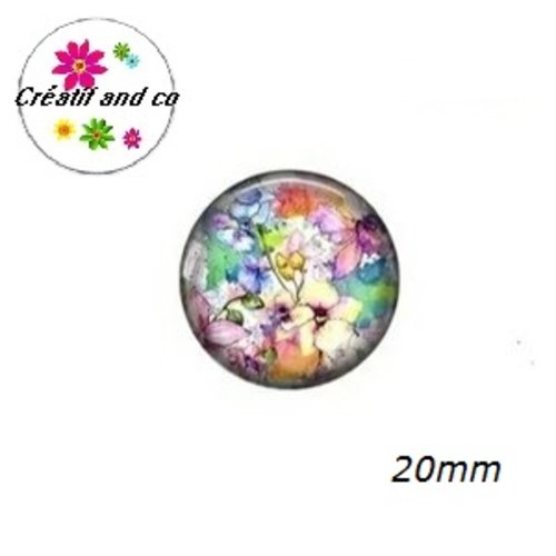 Cabochon fleuri 20mm