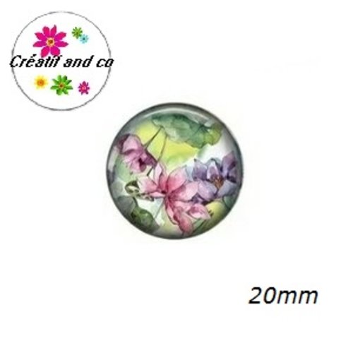Cabochon fleuri 20mm