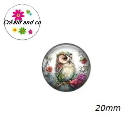 Cabochon hibou  20mm
