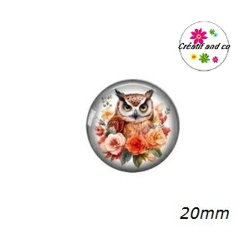 Cabochon hibou  20mm