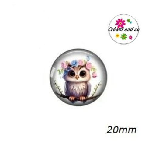 Cabochon hibou  20mm