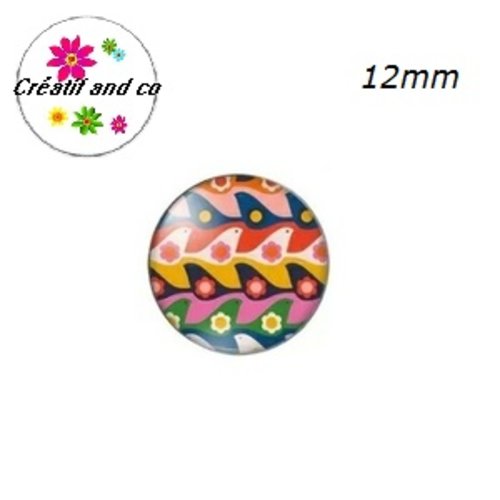 X2 cabochons à motifs 12mm