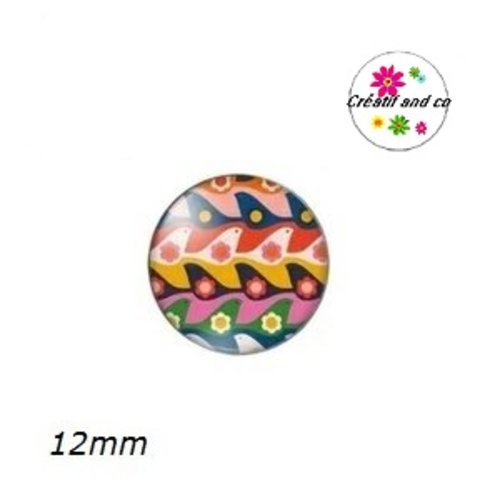 X2 cabochons à motifs 12mm