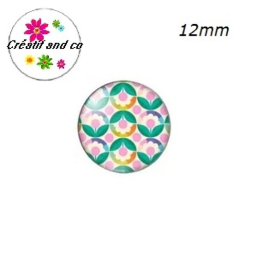 X2 cabochons à motifs 12mm