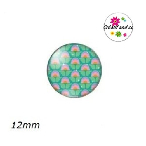 X2 cabochons à motifs 12mm