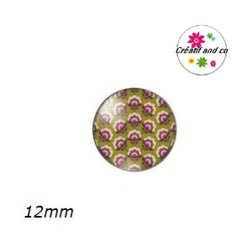 X2 cabochons à motifs 12mm