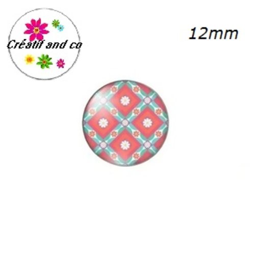 X2 cabochons à motifs 12mm
