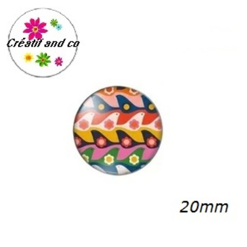 Cabochon à motifs  20mm
