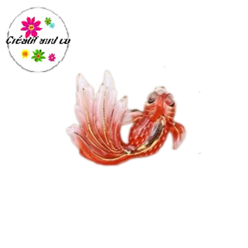 Breloque poisson koï rouge 31mm