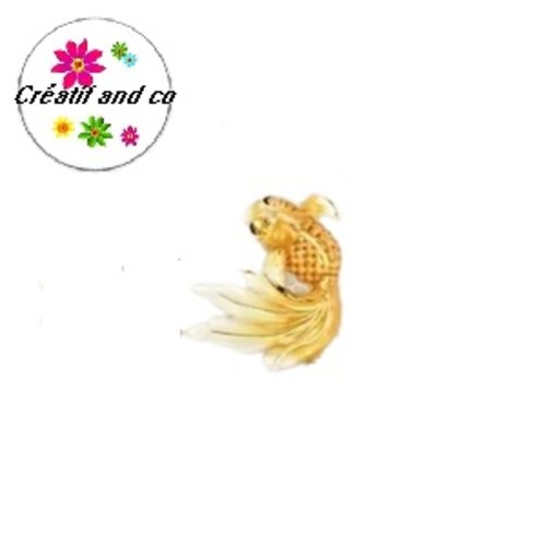 Breloque poisson koï orange 31mm