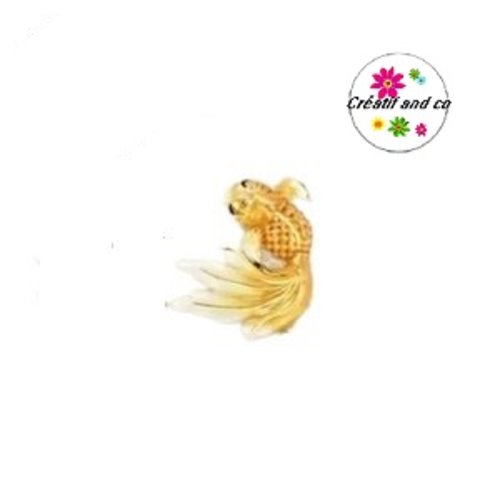 Breloque poisson koï orange 31mm