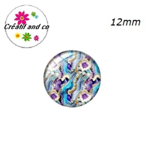 X2 cabochons à motifs 12mm
