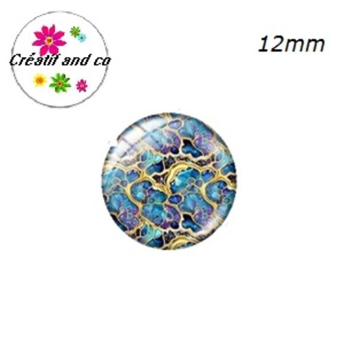 X2 cabochons à motifs 12mm