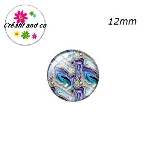 X2 cabochons à motifs 12mm