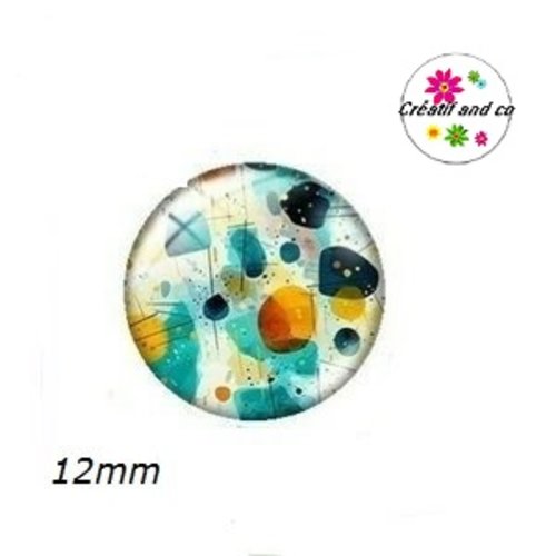 X2 cabochons à motifs 12mm