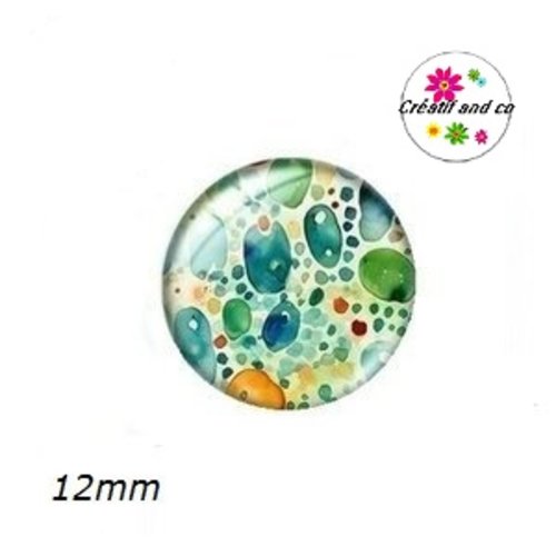 X2 cabochons à motifs 12mm
