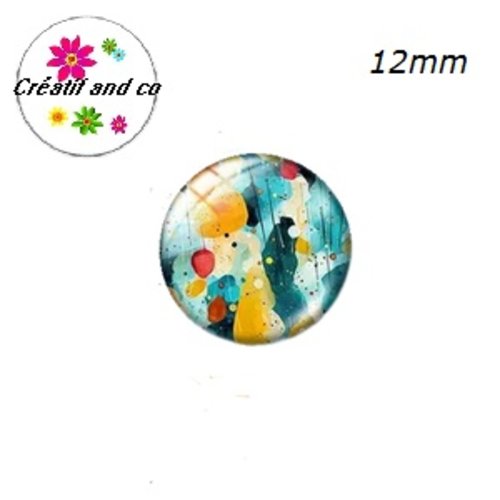 X2 cabochons à motifs 12mm