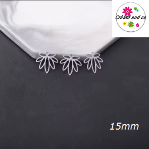 Breloque estampe évidée argent 15mm