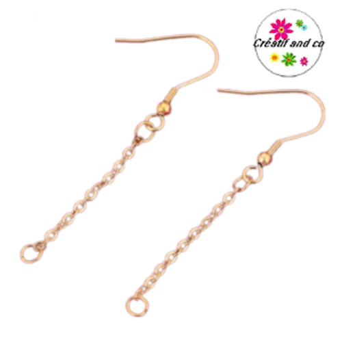 Chaîne d'extension de boucle d'oreille dorée