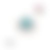 Breloque bohème demi-soleil cabochon turquoise 19mm