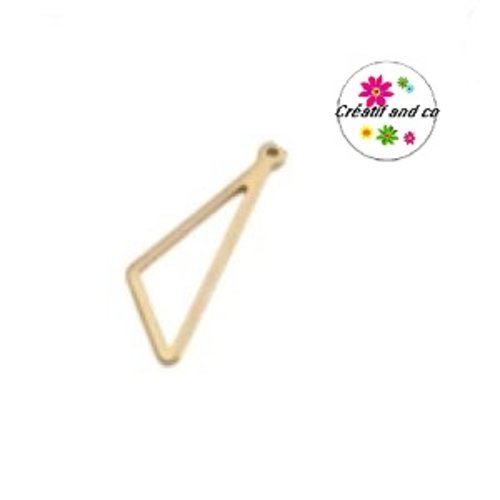Breloque triangle doré 27mm