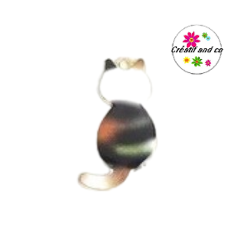 Breloque chat  émail 30mm