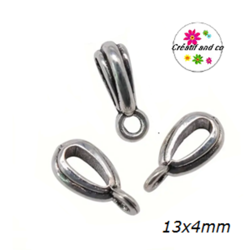 Bélière argent antique 13mm