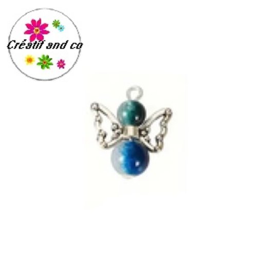 Breloque pendentif ange bleu noir
