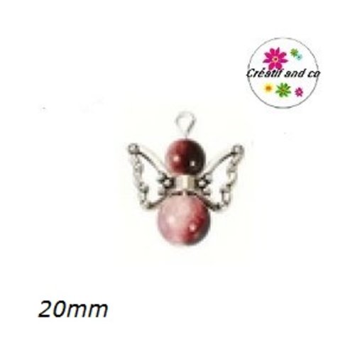 Breloque pendentif ange mauve violine