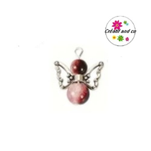 Breloque pendentif ange mauve violine