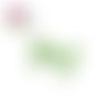 Perle noeud verte acrylique 18mm