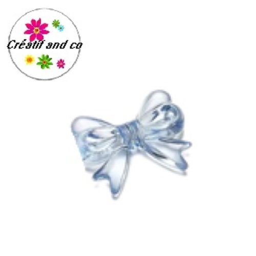 Perle noeud bleu acrylique 18mm