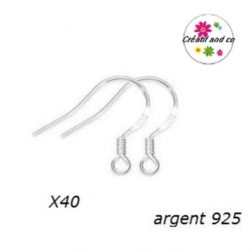 X40 dormeuses plaqué argent 925 avec poinçon