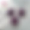 X2 cabochons mauves résine 16mm