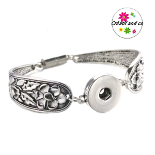 Bracelet métal pour bouton pression 18/20mm