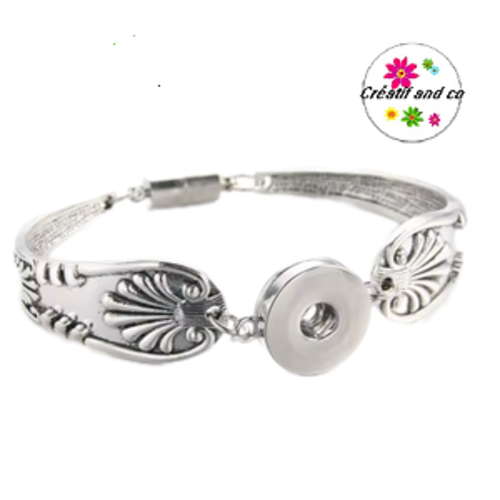 Bracelet métal pour bouton pression 18/20mm