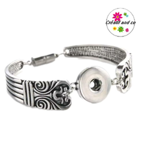 Bracelet métal pour bouton pression 18/20mm