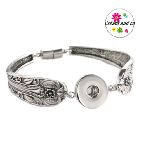 Bracelet métal pour bouton pression 18/20mm