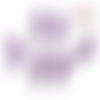 Breloque perroquet mauve 30mm