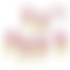 Breloque perroquet fuschia/rose/jaune 30mm