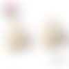 Puce oreille papillon bois naturel 18mm