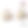 Puce oreille papillon bois naturel 18mm