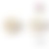Puce oreille fleur creuse bois naturel 17mm