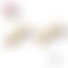 Puce oreille rectangle bois naturel 20mm